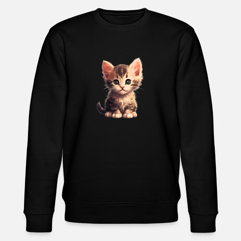 Kleines Kätzchen - Stanley/Stella Unisex Bio-Sweatshirt CHANGER  - Schwarz