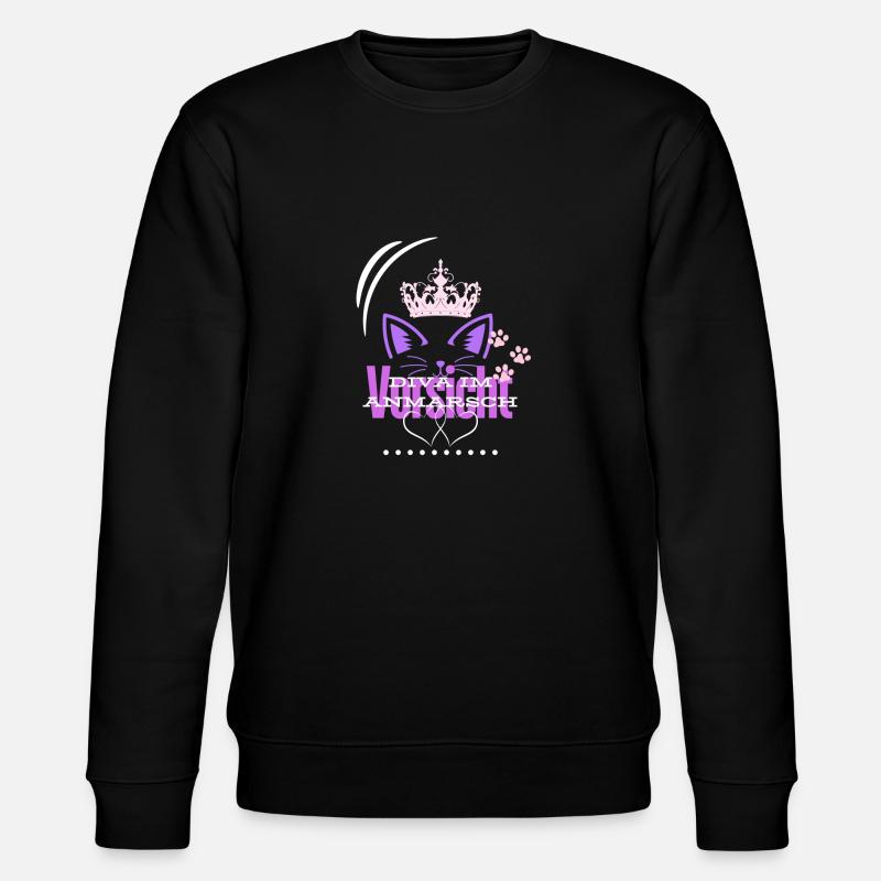 Vorsicht - Stanley/Stella Unisex Bio-Sweatshirt CHANGER  - Schwarz