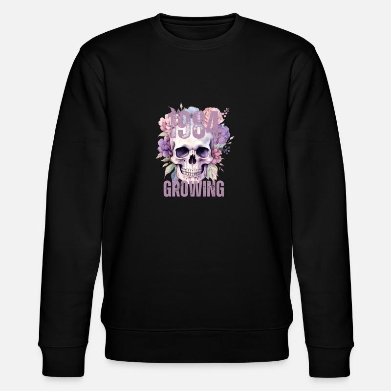 Crâne de fleur 1984 - Sweat bio CHANGER Stanley/Stella Unisexe - noir