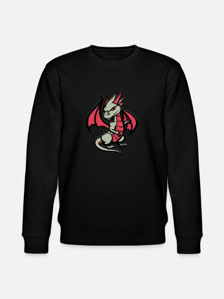 Dragon Comic - Stanley/Stella CHANGER Unisex Organic Sweatshirt - black