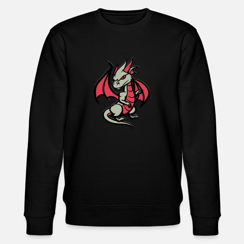 Dragon Comic - Stanley/Stella CHANGER Unisex Organic Sweatshirt - black
