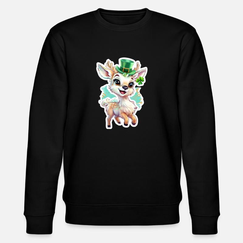 Cerf de la Saint-Patrick - Sweat bio CHANGER Stanley/Stella Unisexe - noir