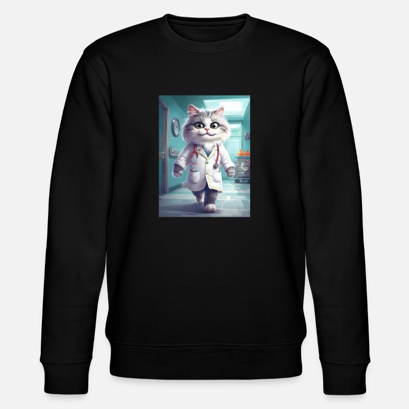 Cadeau Profession Docteur Chat - Sweat bio CHANGER Stanley/Stella Unisexe - noir