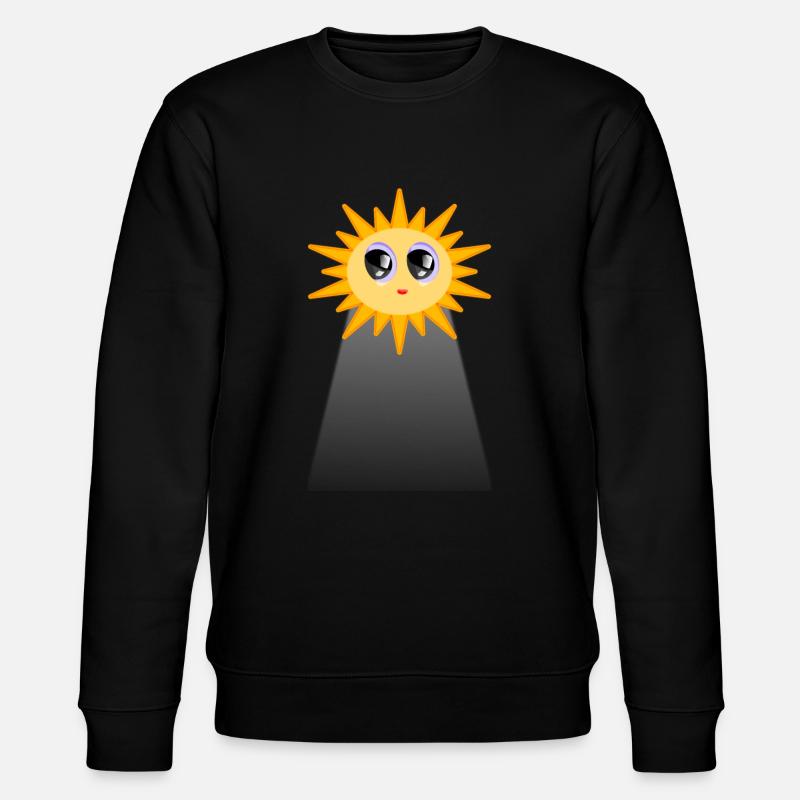 Sonne Sonnenstrahlen Kawaii Kunst - Stanley/Stella Unisex Bio-Sweatshirt CHANGER  - Schwarz