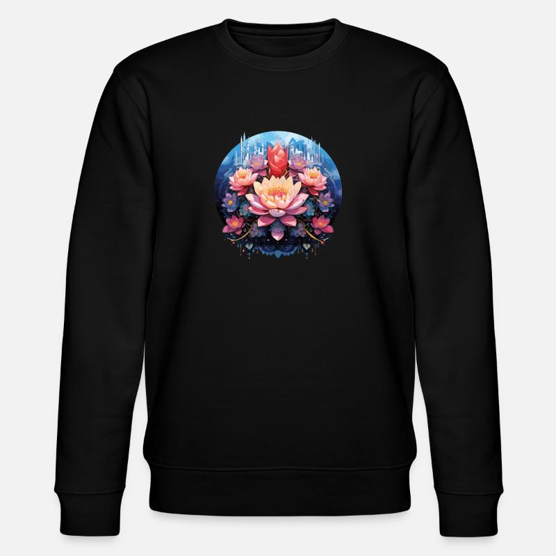 Lotus Blume Mandala Zauber - Stanley/Stella Unisex Bio-Sweatshirt CHANGER - Schwarz