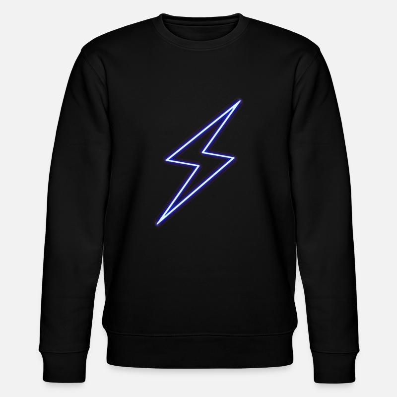 Neon-Blitzbolt - Stanley/Stella Unisex Bio-Sweatshirt CHANGER  - Schwarz