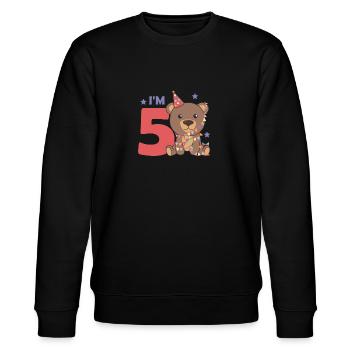 Ours pour le cinquième anniversaire pour les enfants de 5 ans - Sweat bio CHANGER Stanley/Stella Unisexe - noir - Devant - Nik (191cm) & Marisol (170cm)