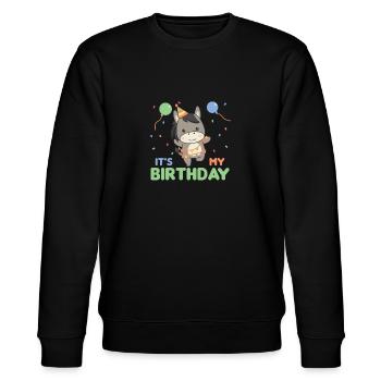 Des ânes pour l’anniversaire des enfants c’est mon anniversaire - Sweat bio CHANGER Stanley/Stella Unisexe - noir - Devant - Nik (191cm) & Marisol (170cm)