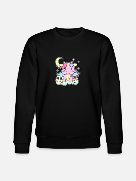 Kawaii Gotico Drago Pastello Gotico Gotico - Felpa ecologica unisex CHANGER di Stanley/Stella - nero