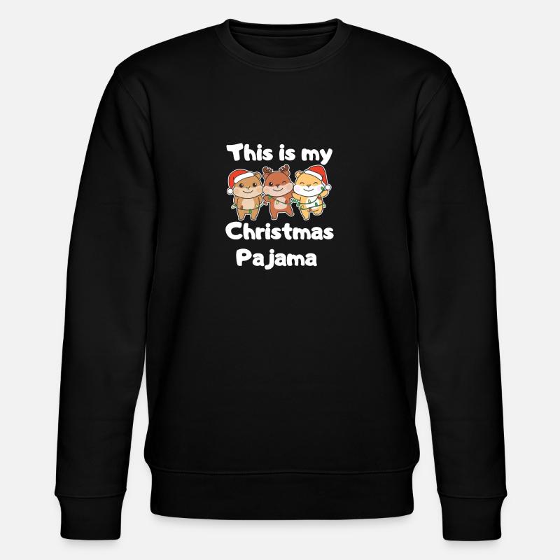Pyjama de Noël hamster - Sweat bio CHANGER Stanley/Stella Unisexe - noir