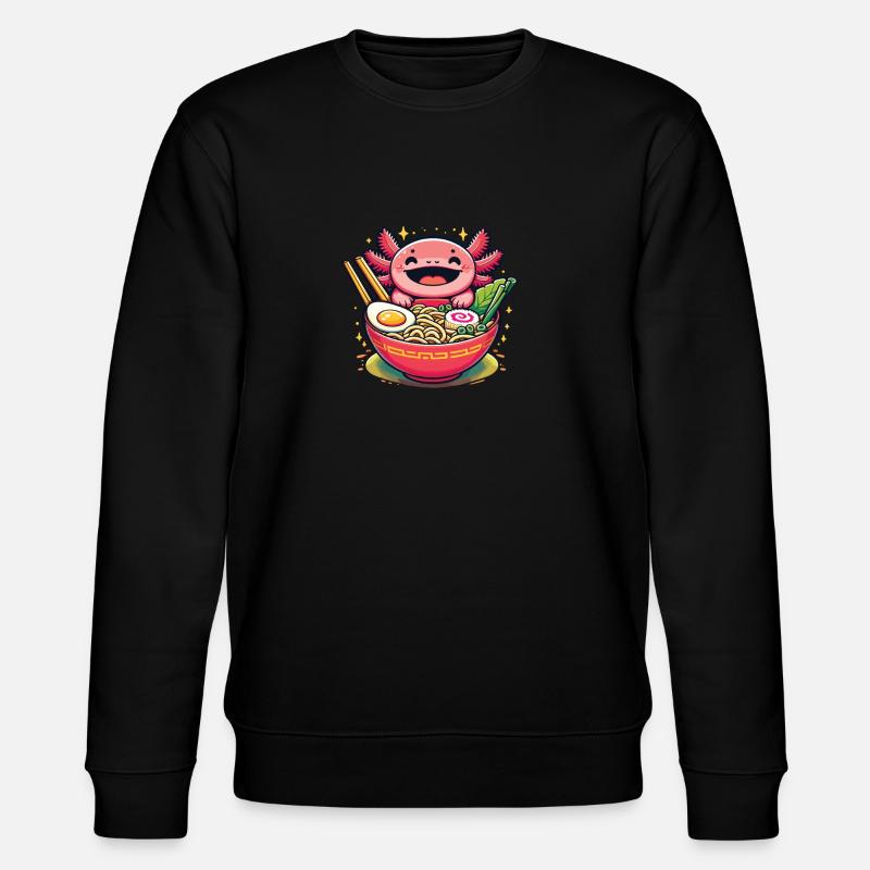 Ale najpierw słodki ramen aksolotl je ramen - Ekologiczna bluza unisex Stanley/Stella CHANGER  - czarny