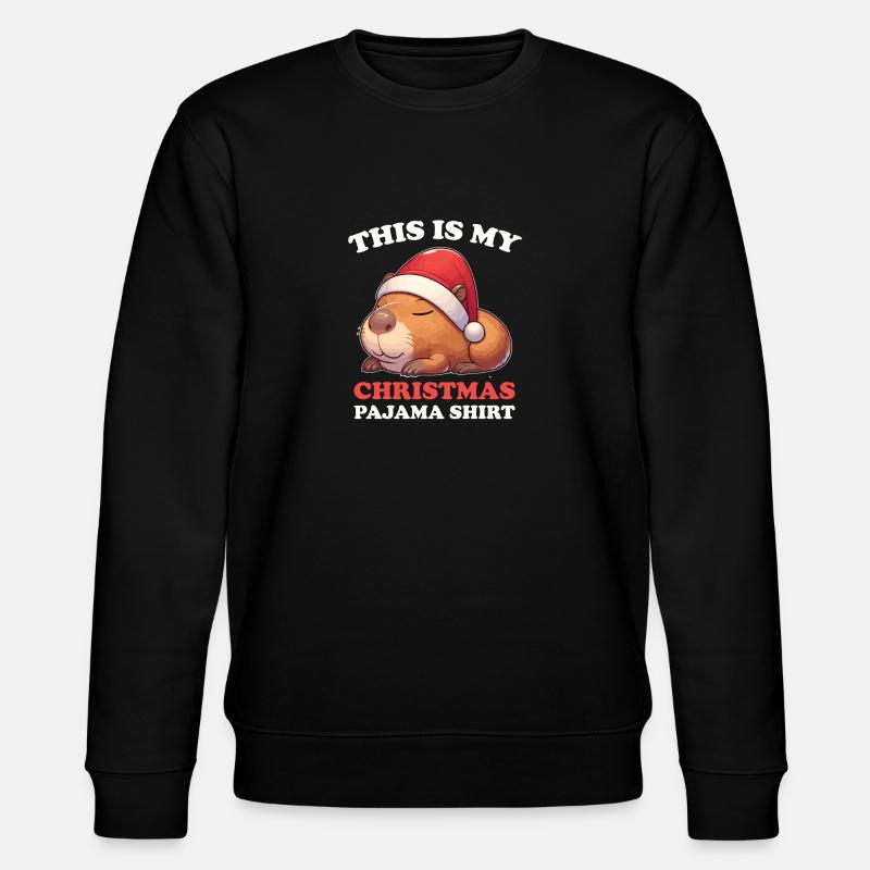Pyjama de Noël Capybara Capybaras - Sweat bio CHANGER Stanley/Stella Unisexe - noir