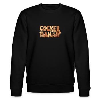 Cocker Épagneul Groovy Cocker Maman - Sweat bio CHANGER Stanley/Stella Unisexe - noir - Devant - Nik (191cm) & Marisol (170cm)
