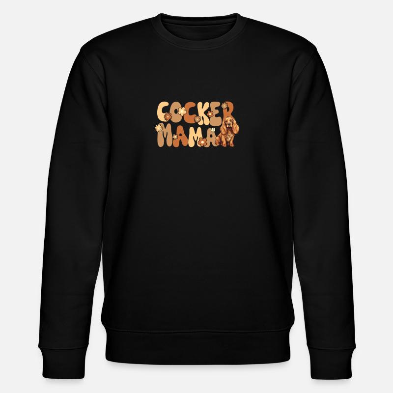 Cocker Épagneul Groovy Cocker Maman - Sweat bio CHANGER Stanley/Stella Unisexe - noir