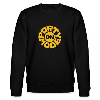 Party Fashion On Big Font Fun Celebration Festival - Stanley/Stella CHANGER Unisex Organic Sweatshirt - black - Front - Nik (191cm) & Marisol (170cm)