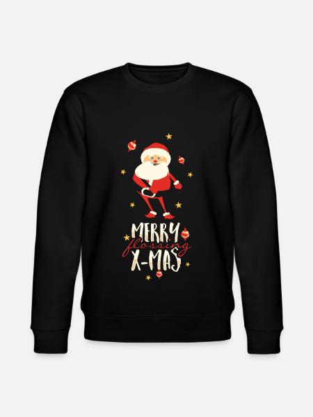 Merry flossing x mas - Stanley/Stella CHANGER Unisex Organic Sweatshirt - black
