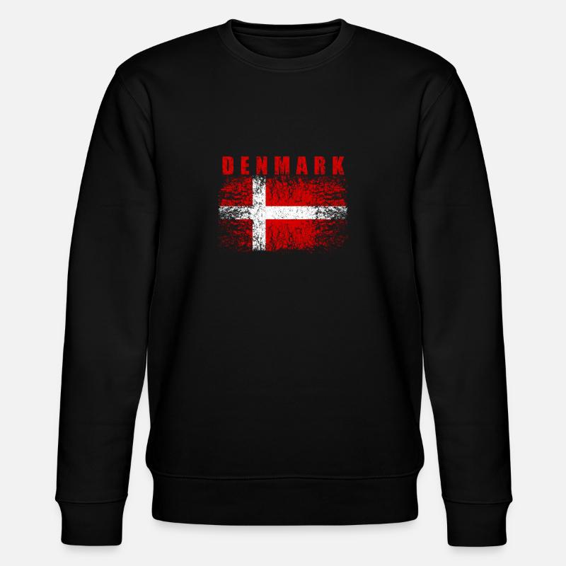 Drapeau du Danemark 008 - Sweat bio CHANGER Stanley/Stella Unisexe - noir