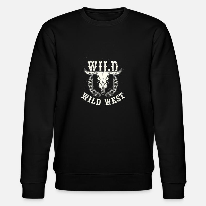 Wilder Westen - Stanley/Stella Unisex Bio-Sweatshirt CHANGER  - Schwarz