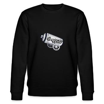 Graffiti Spraydose - Stanley/Stella Unisex Bio-Sweatshirt CHANGER  - Schwarz - Vorne - Nik (191cm) & Marisol (170cm)