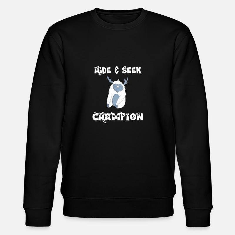 Hide and Seek Yeti - Stanley/Stella CHANGER Unisex Organic Sweatshirt - black