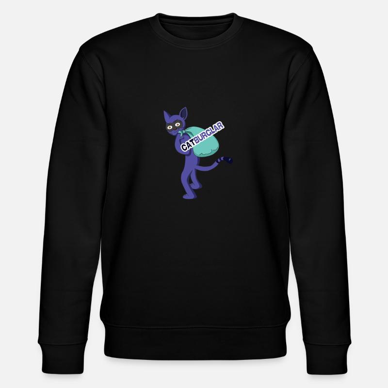 Katze Dieb Räuber Cat - Stanley/Stella Unisex Bio-Sweatshirt CHANGER  - Schwarz