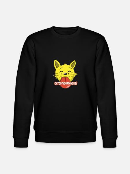 Katze Zunge Haustier Cat Comic - Stanley/Stella Unisex Bio-Sweatshirt CHANGER  - Schwarz
