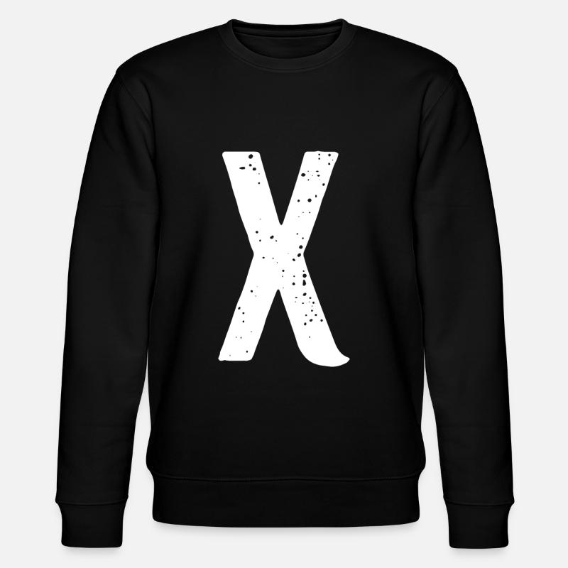 X-Buchstabe - Stanley/Stella Unisex Bio-Sweatshirt CHANGER - Schwarz