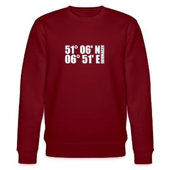 Dormagen Coordinates - Stanley/Stella CHANGER Unisex Organic Sweatshirt - burgundy - Front - Nik (191cm) & Marisol (170cm)