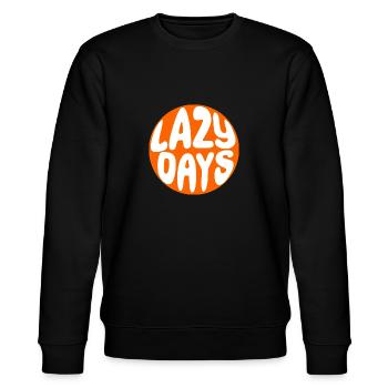 Lazy Days Geschenk Geschenkidee Chillen Relax - Stanley/Stella Unisex Bio-Sweatshirt CHANGER  - Schwarz - Vorne - Nik (191cm) & Marisol (170cm)