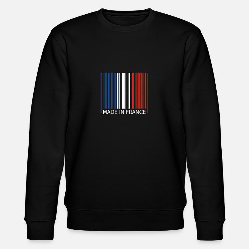 Frankreich Barcode Made in France - Stanley/Stella Unisex Bio-Sweatshirt CHANGER  - Schwarz