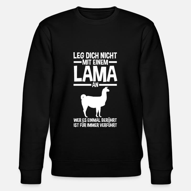 Lama - Stanley/Stella Unisex Bio-Sweatshirt CHANGER  - Schwarz