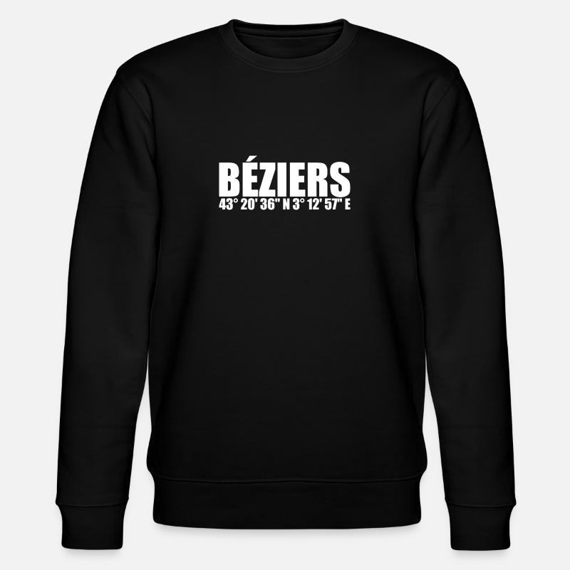 Coordonnées de Béziers - Sweat bio CHANGER Stanley/Stella Unisexe - noir
