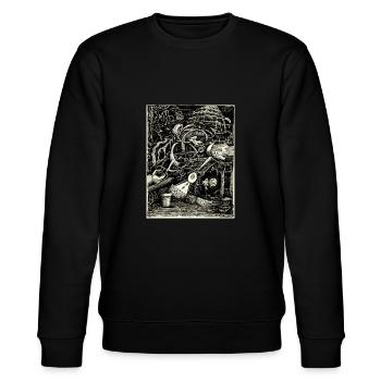 Garten des Wahnsinns - Stanley/Stella Unisex Bio-Sweatshirt CHANGER  - Schwarz - Vorne - Nik (191cm) & Marisol (170cm)