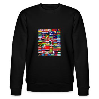 Flaggen aus aller Welt 2 - Stanley/Stella Unisex Bio-Sweatshirt CHANGER  - Schwarz - Vorne - Nik (191cm) & Marisol (170cm)