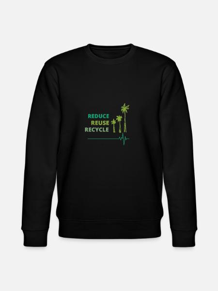 Environmentally friendly: Reduce, Reuse, Recycle. - Stanley/Stella CHANGER Unisex Organic Sweatshirt - black