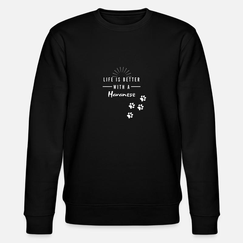 Havanese - Stanley/Stella CHANGER Unisex Organic Sweatshirt - black