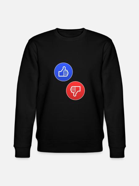 Peukalot peukut alas Kyllä ei Kyllä Ei Lahja - Stanley/Stella CHANGER unisex luomu-collegepaita - musta