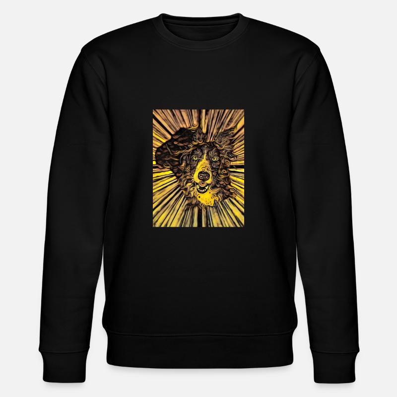 Border Collie Creativ Design - Stanley/Stella Unisex Bio-Sweatshirt CHANGER  - Schwarz