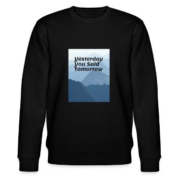 Yesterday You Said Tomorrow - Stanley/Stella Unisex Bio-Sweatshirt CHANGER  - Schwarz - Vorne - Nik (191cm) & Marisol (170cm)