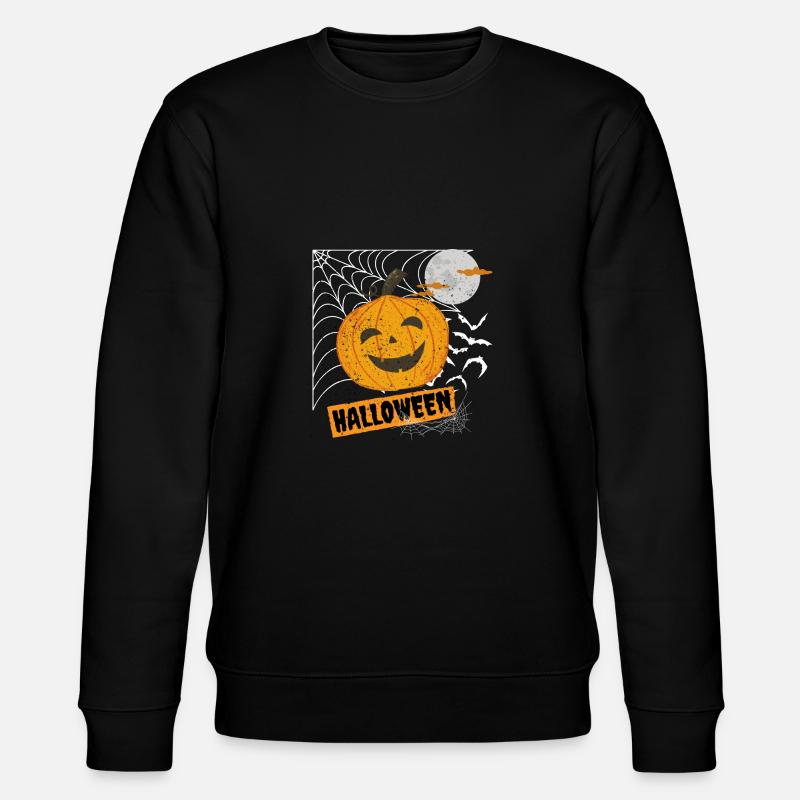 Halloween mit Spinnennetz - Stanley/Stella Unisex Bio-Sweatshirt CHANGER  - Schwarz