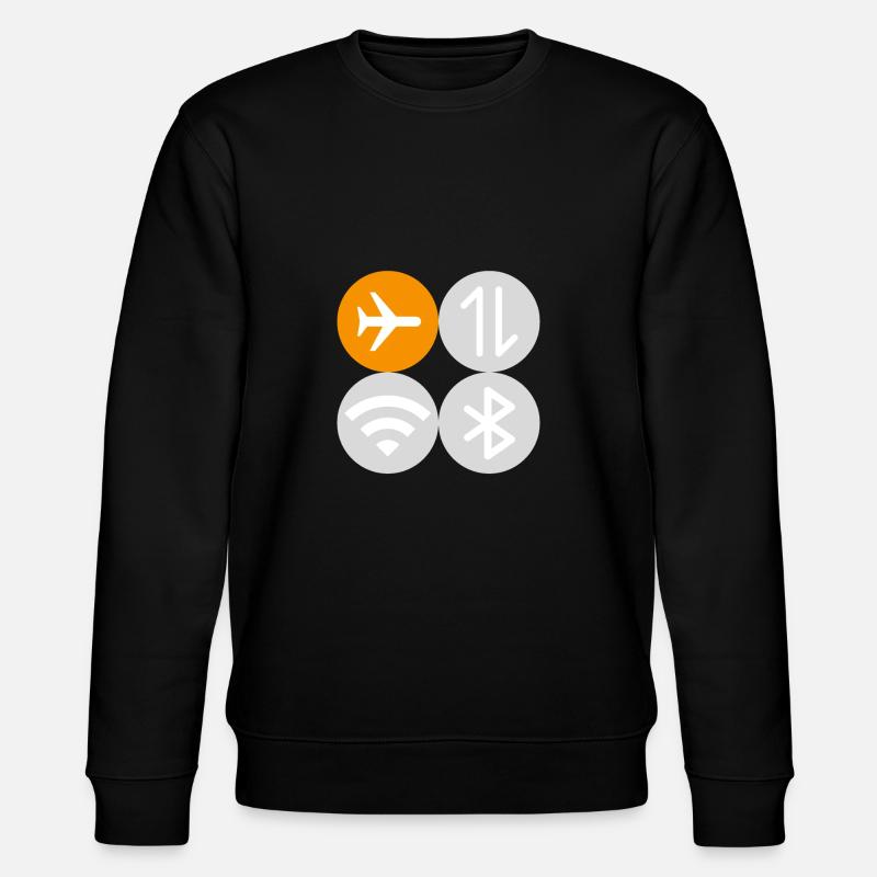 Quick Menu Flight Mode - Stanley/Stella CHANGER Unisex Organic Sweatshirt - black