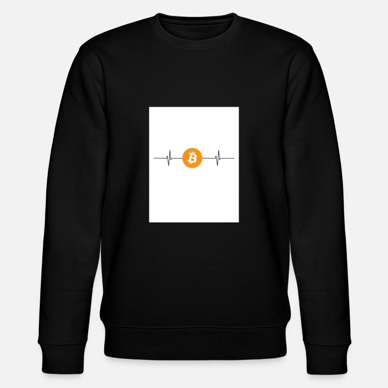 Bitcoinherzschlag - Stanley/Stella Unisex Bio-Sweatshirt CHANGER  - Schwarz