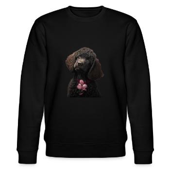 Caniche Saint-Valentin - Sweat bio CHANGER Stanley/Stella Unisexe - noir - Devant - Nik (191cm) & Marisol (170cm)