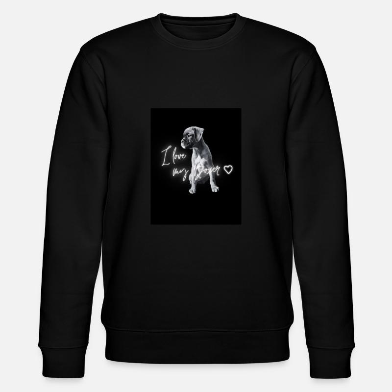 J’adore mon Boxer - Sweat bio CHANGER Stanley/Stella Unisexe - noir