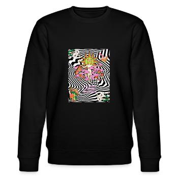Trip psychédélique - Sweat bio CHANGER Stanley/Stella Unisexe - noir - Devant - Nik (191cm) & Marisol (170cm)