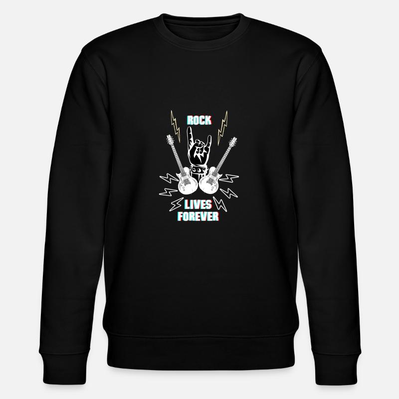 Rock liver Forever - Stanley/Stella Unisex Bio-Sweatshirt CHANGER  - Schwarz