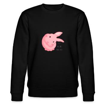 Es ist nur eine Phase, Hase! Minimal Rosa - Stanley/Stella Unisex Bio-Sweatshirt CHANGER  - Schwarz - Vorne - Nik (191cm) & Marisol (170cm)