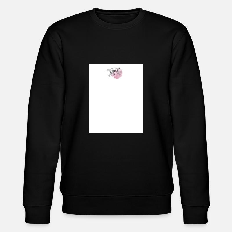 Pastell Blumen Design - Stanley/Stella Unisex Bio-Sweatshirt CHANGER  - Schwarz