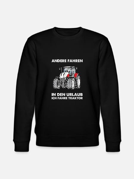 Traktor Treckerfahrer Traktoren Spruch - Stanley/Stella Unisex Bio-Sweatshirt CHANGER  - Schwarz