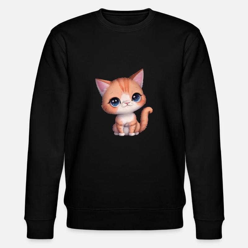 Kätzchen - Stanley/Stella Unisex Bio-Sweatshirt CHANGER  - Schwarz